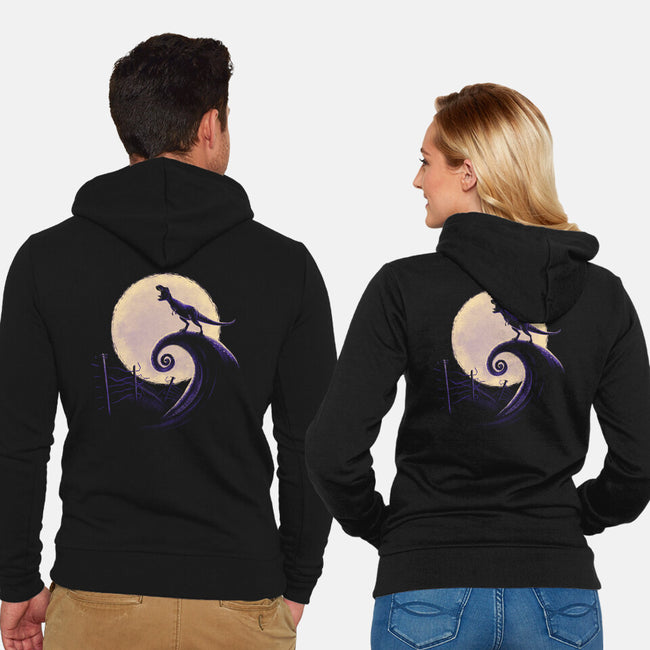 Jurassic Nightmare-unisex zip-up sweatshirt-teesgeex