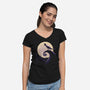 Jurassic Nightmare-womens v-neck tee-teesgeex