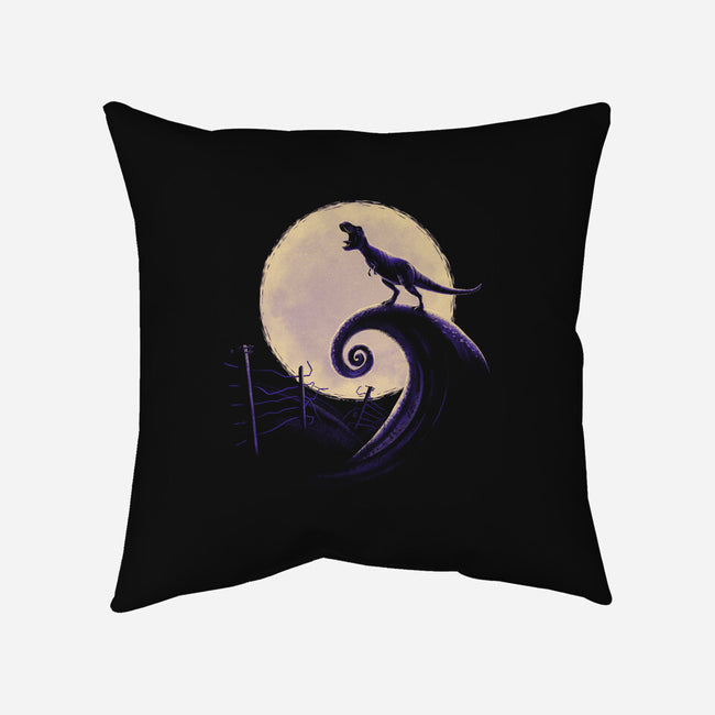 Jurassic Nightmare-none removable cover w insert throw pillow-teesgeex