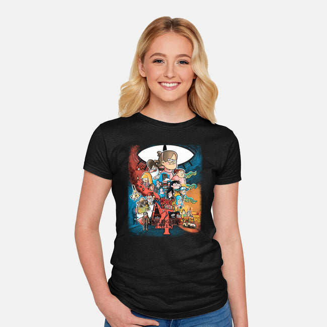 Stranger Falls 4-womens fitted tee-trheewood