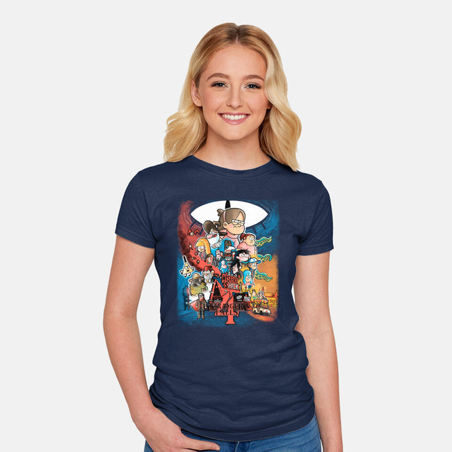 Stranger Falls 4-womens fitted tee-trheewood