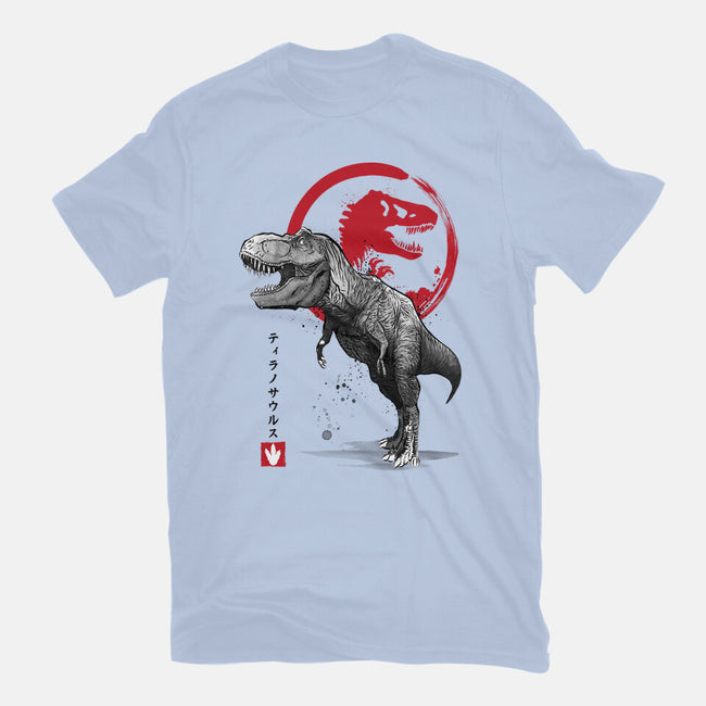 Tyrannosaurus Sumi-E-womens basic tee-DrMonekers
