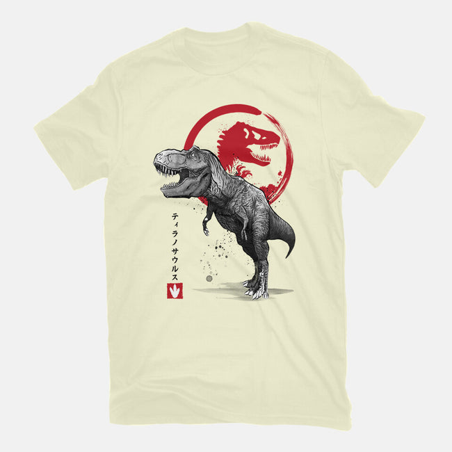 Tyrannosaurus Sumi-E-mens basic tee-DrMonekers