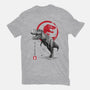 Tyrannosaurus Sumi-E-unisex basic tee-DrMonekers