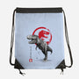 Tyrannosaurus Sumi-E-none drawstring bag-DrMonekers