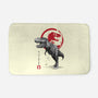 Tyrannosaurus Sumi-E-none memory foam bath mat-DrMonekers