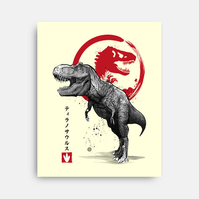 Tyrannosaurus Sumi-E-none stretched canvas-DrMonekers