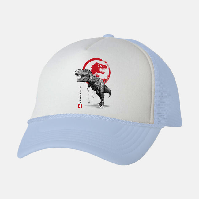 Tyrannosaurus Sumi-E-unisex trucker hat-DrMonekers