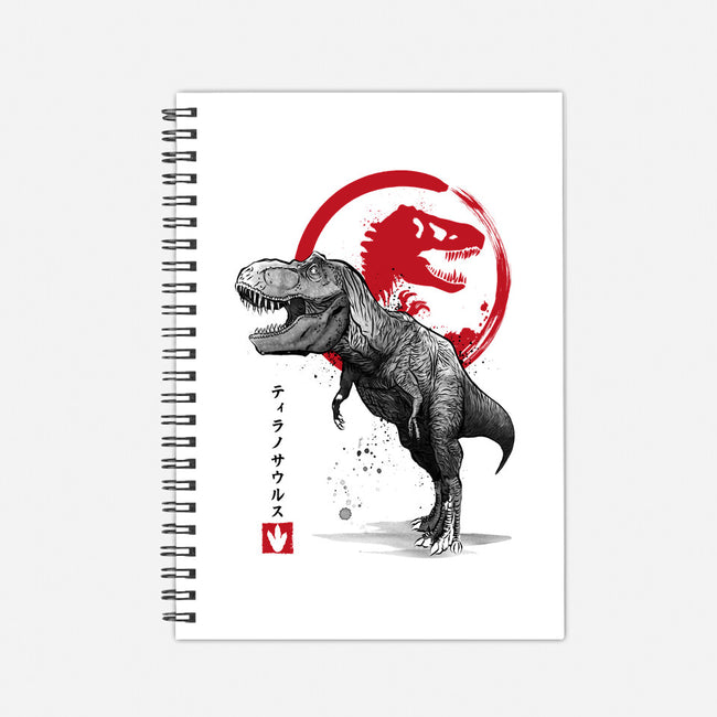 Tyrannosaurus Sumi-E-none dot grid notebook-DrMonekers