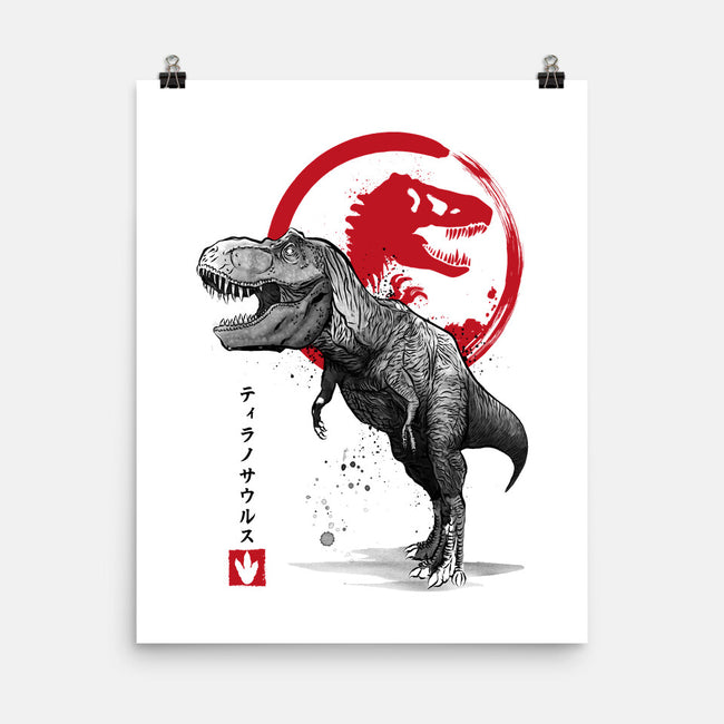 Tyrannosaurus Sumi-E-none matte poster-DrMonekers
