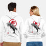 Tyrannosaurus Sumi-E-unisex zip-up sweatshirt-DrMonekers