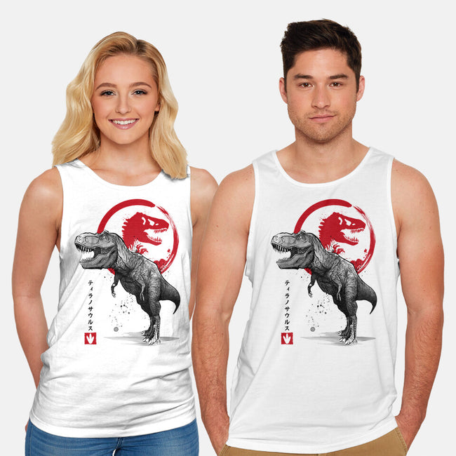 Tyrannosaurus Sumi-E-unisex basic tank-DrMonekers