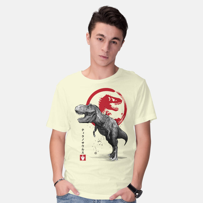 Tyrannosaurus Sumi-E-mens basic tee-DrMonekers