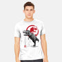 Tyrannosaurus Sumi-E-mens heavyweight tee-DrMonekers