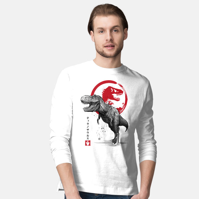 Tyrannosaurus Sumi-E-mens long sleeved tee-DrMonekers