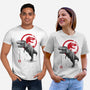 Tyrannosaurus Sumi-E-unisex basic tee-DrMonekers