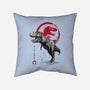 Tyrannosaurus Sumi-E-none removable cover w insert throw pillow-DrMonekers