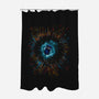 Blue Box-none polyester shower curtain-kharmazero