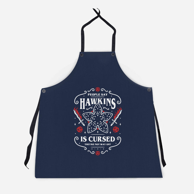 Hawkins Is Cursed-unisex kitchen apron-Alundrart