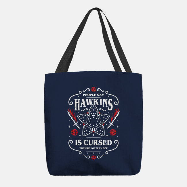 Hawkins Is Cursed-none basic tote bag-Alundrart
