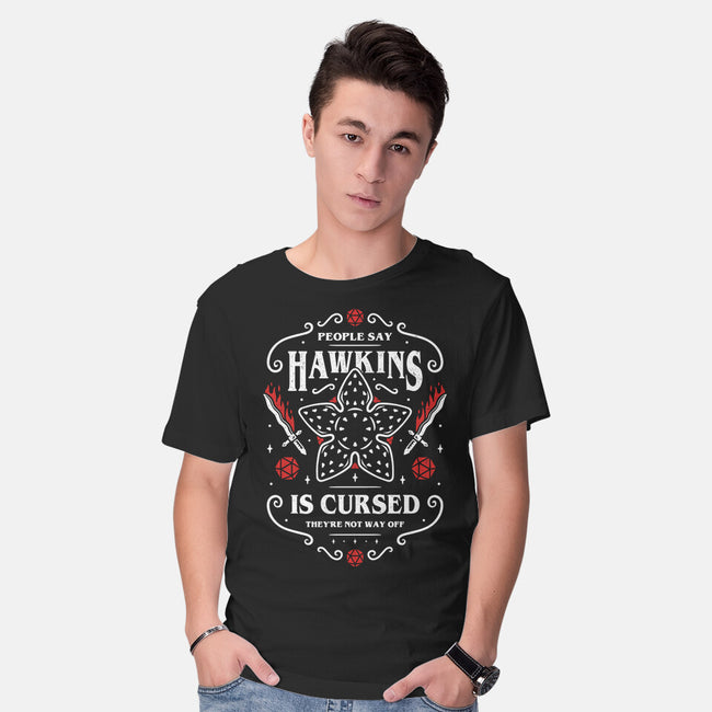 Hawkins Is Cursed-mens basic tee-Alundrart