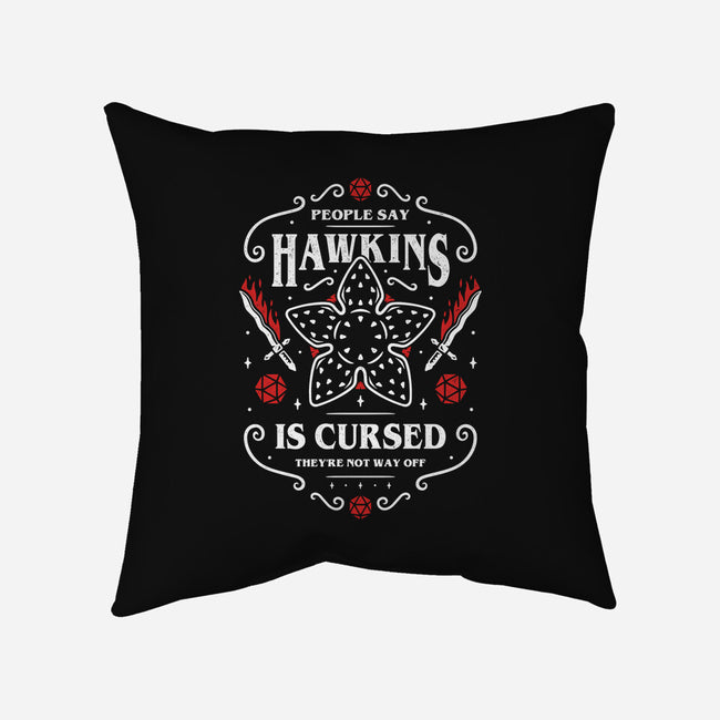 Hawkins Is Cursed-none removable cover throw pillow-Alundrart