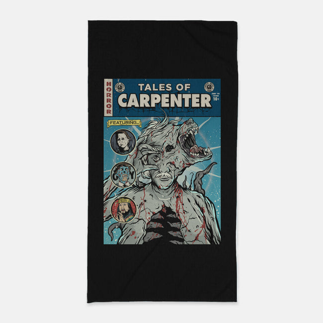 Tales Of Carpenter-none beach towel-Green Devil