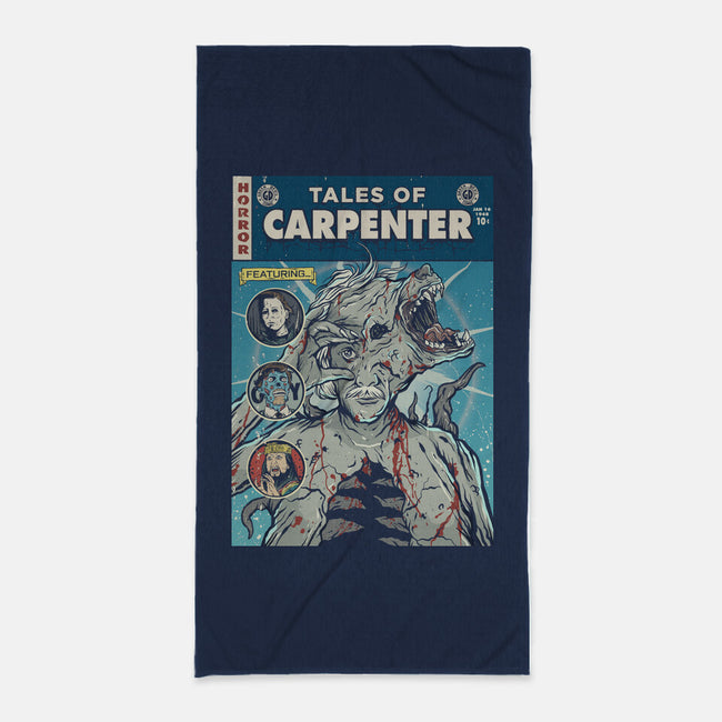 Tales Of Carpenter-none beach towel-Green Devil