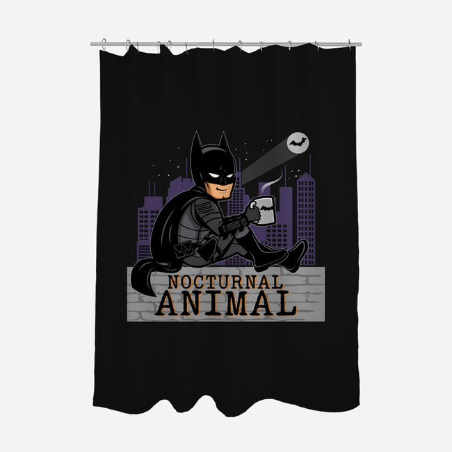 Nocturnal Animal-none polyester shower curtain-Boggs Nicolas