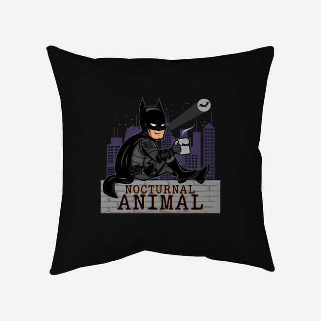 Nocturnal Animal-none removable cover w insert throw pillow-Boggs Nicolas