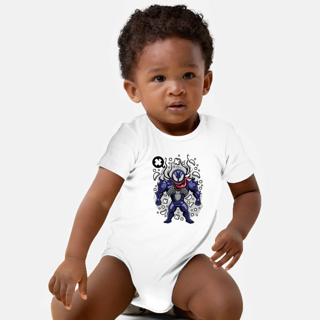 Cartoon Symbiote-baby basic onesie-ElMattew