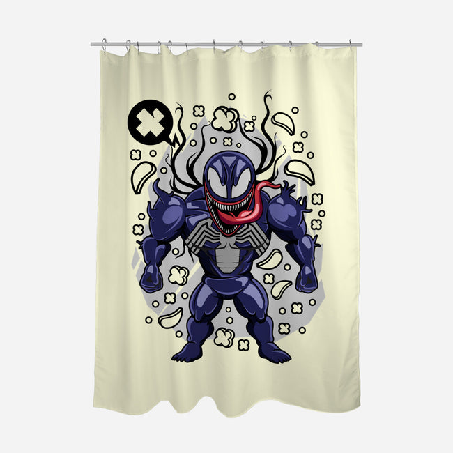 Cartoon Symbiote-none polyester shower curtain-ElMattew
