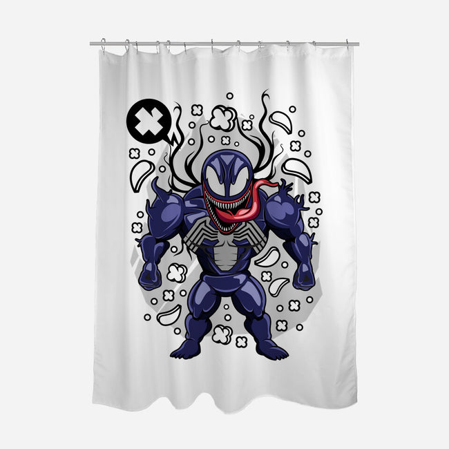 Cartoon Symbiote-none polyester shower curtain-ElMattew