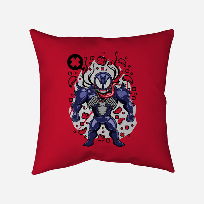 Cartoon Symbiote-none removable cover w insert throw pillow-ElMattew