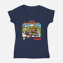 Jurassic Kart-womens v-neck tee-daobiwan