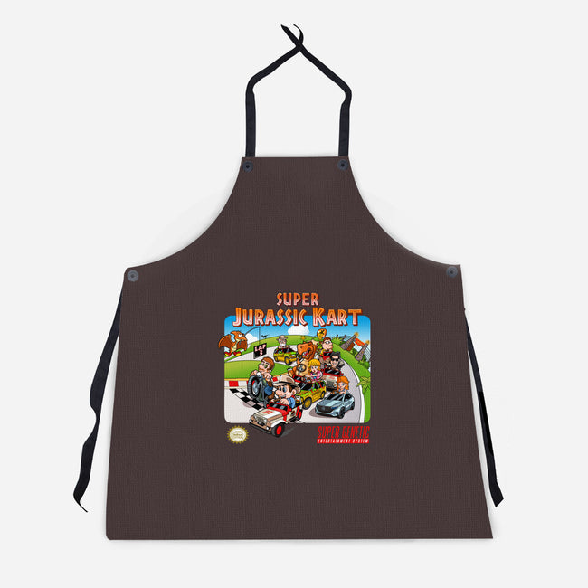 Jurassic Kart-unisex kitchen apron-daobiwan
