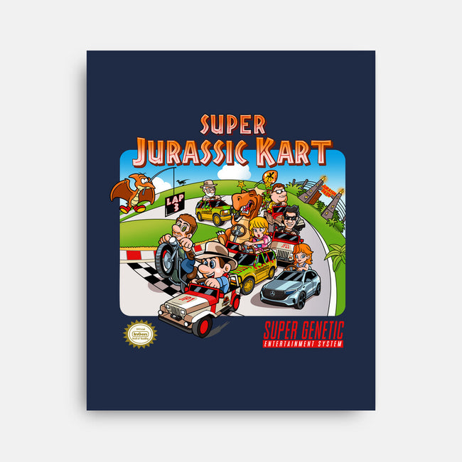 Jurassic Kart-none stretched canvas-daobiwan