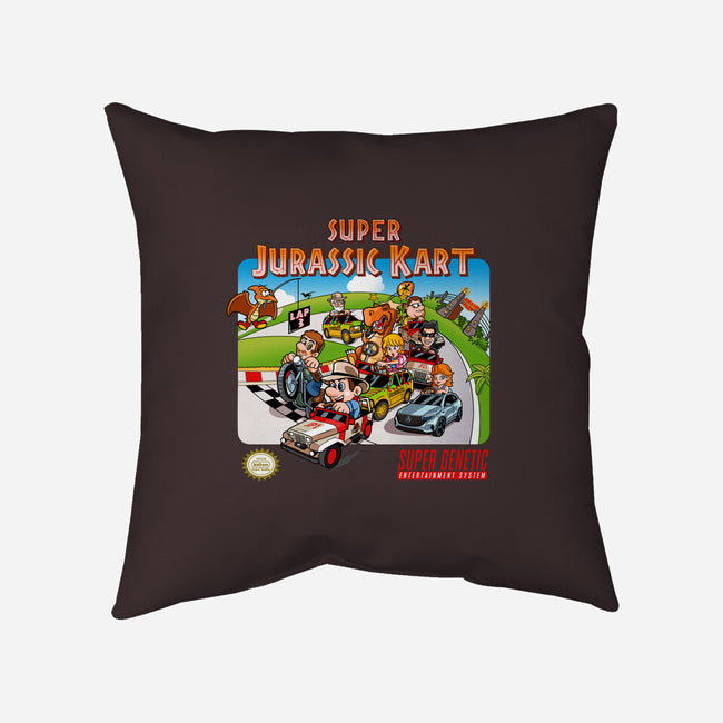 Jurassic Kart-none removable cover w insert throw pillow-daobiwan