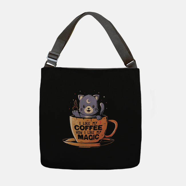 Black Coffee Black Magic-none adjustable tote bag-eduely