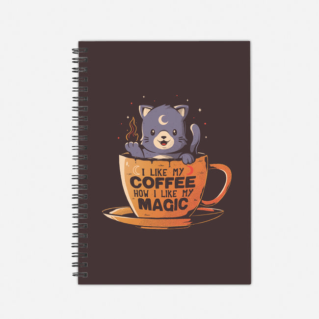 Black Coffee Black Magic-none dot grid notebook-eduely