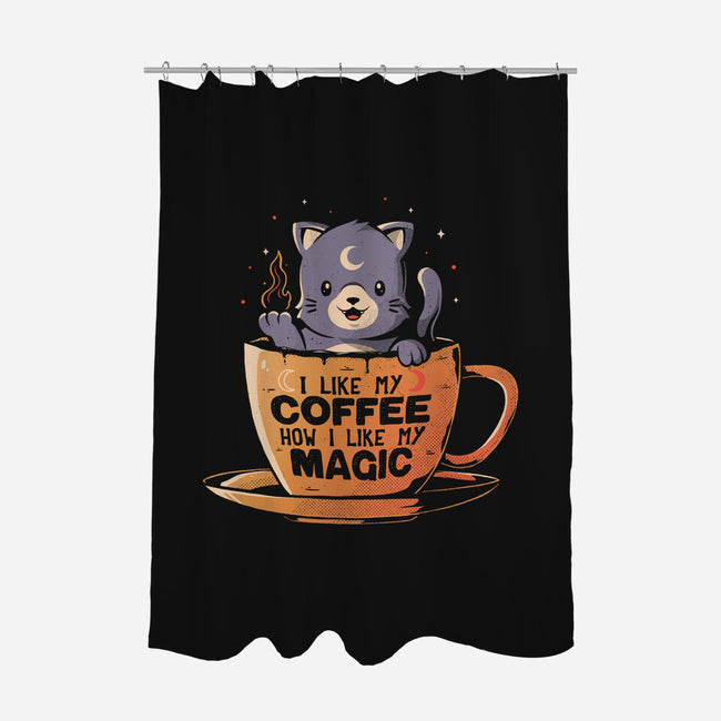 Black Coffee Black Magic-none polyester shower curtain-eduely