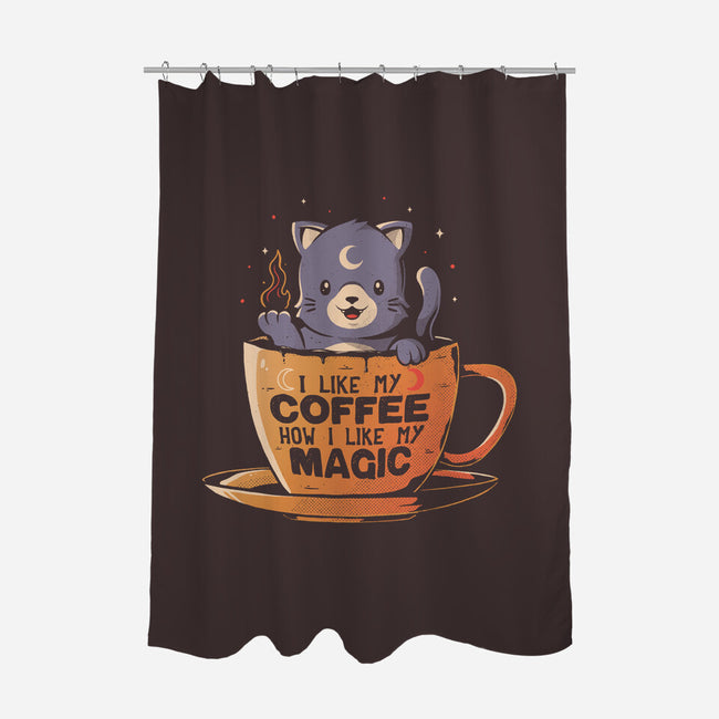 Black Coffee Black Magic-none polyester shower curtain-eduely