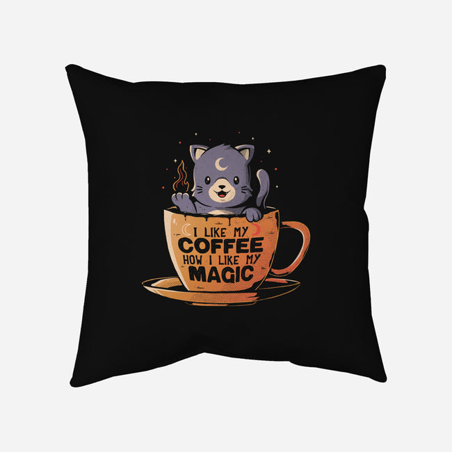 Black Coffee Black Magic-none removable cover w insert throw pillow-eduely
