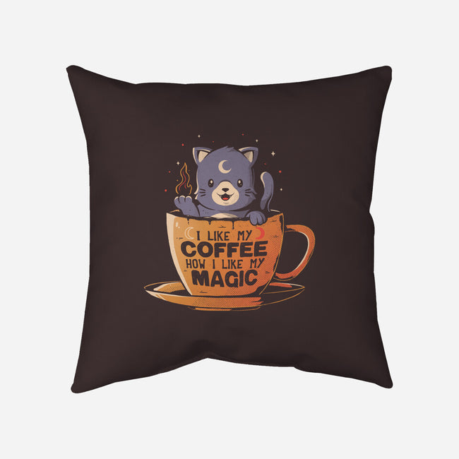 Black Coffee Black Magic-none removable cover w insert throw pillow-eduely