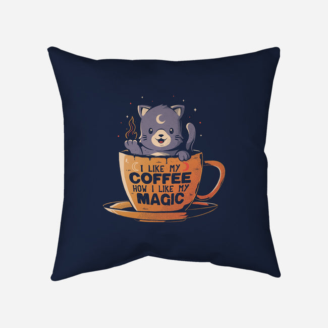 Black Coffee Black Magic-none removable cover w insert throw pillow-eduely