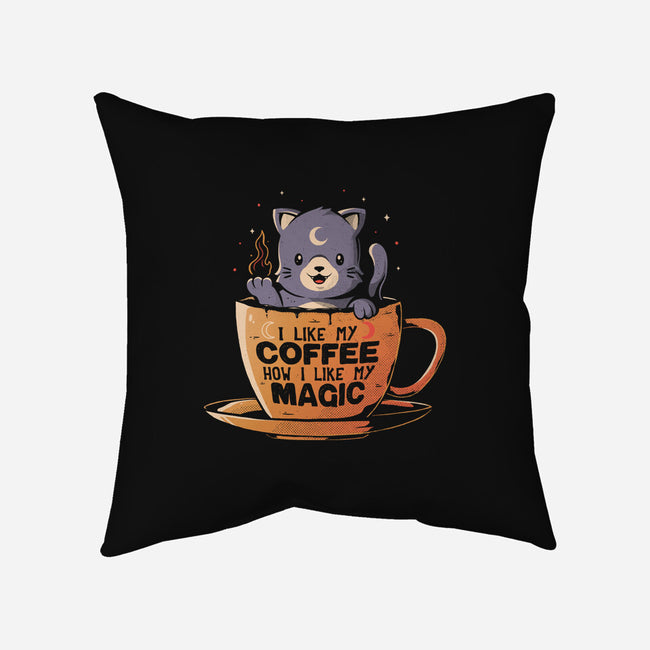 Black Coffee Black Magic-none removable cover throw pillow-eduely