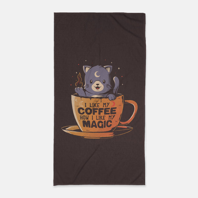 Black Coffee Black Magic-none beach towel-eduely