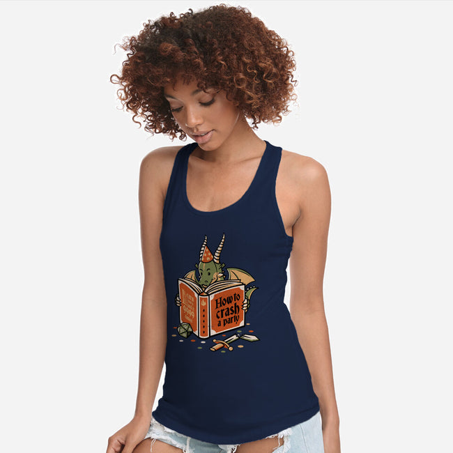 How To Crash A Party-womens racerback tank-tobefonseca