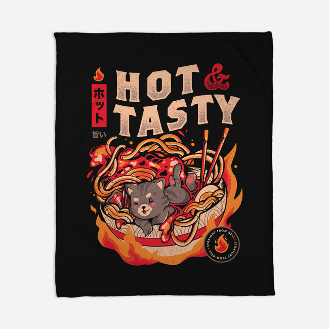 Cats And Noodles-none fleece blanket-eduely