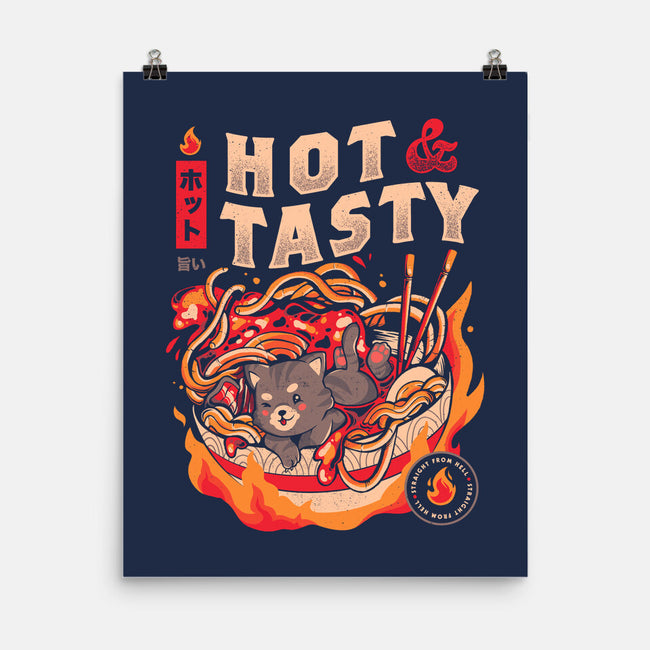 Cats And Noodles-none matte poster-eduely